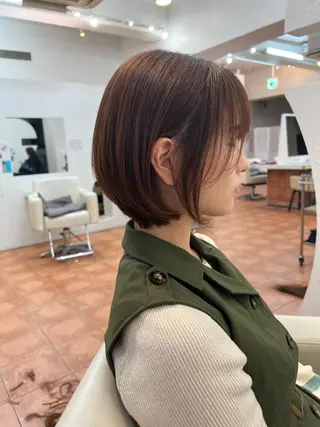ショート ピンクカラー/ ブリーチなしRINAのヘアスタイル