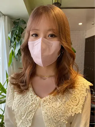 セミロング カラー ヘアアレンジ レイヤーカット×髪質 改善🇰🇷シオリのヘアスタイル