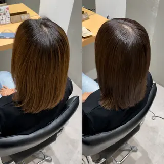 セミロング カラー 髪質改善ヘアケア 艶髪特化/上田のヘアスタイル