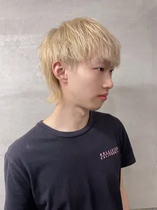 ショート カラー パーマ ヘアアレンジ メンズ 亀井隆汰/メンズ専門 パーマ/フェード可のヘアスタイル