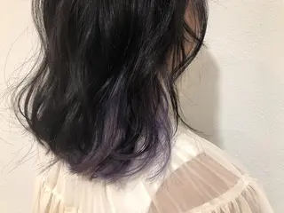 セミロング カラー パル__レイヤー/パ ーマ/デザインカラーのヘアスタイル