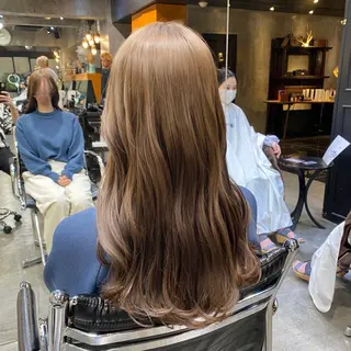 ロング カラー 透明感カラー🌿 グレージュ🐺陽介のヘアスタイル