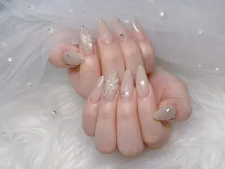 ロング カラー 波 なみのネイルデザイン