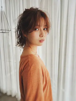 ミディアム カラー オリーブカラー/ 赤み消し特化/トモキのヘアスタイル