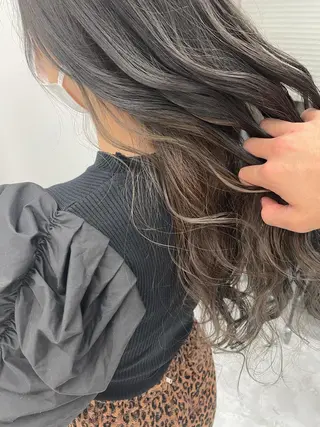 ロング カラー ヘアアレンジ 縮毛矯正/髪質改善/ ブリーチ毛/木元渓太のヘアスタイル