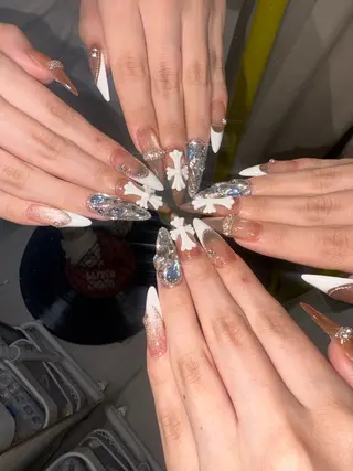 ネイル 33nail✴️栄 スミレ❇️Gel-xのネイルデザイン