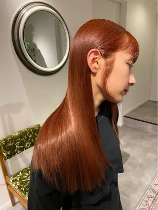 セミロング カラー 悦喜 雅史のヘアスタイル