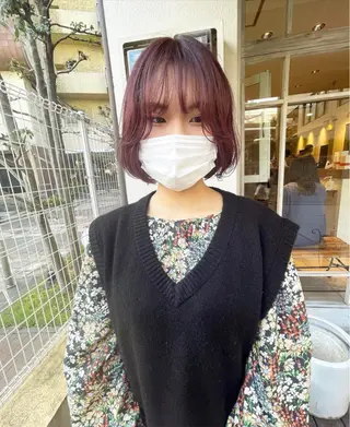 ショート カラー 🙃 透明感カラー/ボブのヘアスタイル