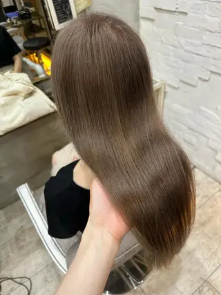 ロング カラー カット スパのヘアスタイル