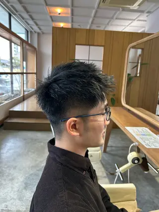 ショート メンズ 佐藤 悠生 メンズパーマ.カットのヘアスタイル