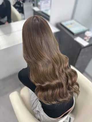 セミロング カラー 透明感カラー×顔周り mizuki🫧のヘアスタイル