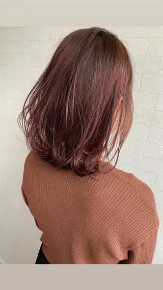 ミディアム カラー ツヤ髪になりたい方へ 🩷柴田知亜希のヘアスタイル