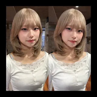 ミディアム カラー mai / linoah˚✧のヘアスタイル