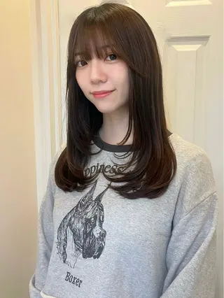 ミディアム yuka/栄/ ボブカットモデルのヘアスタイル