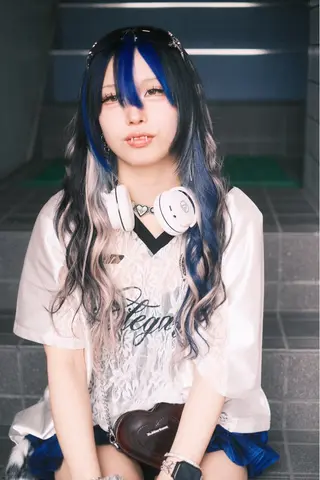ロング カラー ヘアアレンジ 個性爆弾💣 ダブルカラー/ゆかのヘアスタイル