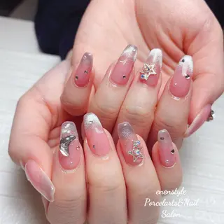 ミディアム ネイル 🐾enen style 🐾のネイルデザイン