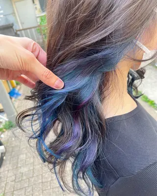 セミロング カラー 原宿サロン代表 デザインカラー伊藤卓のヘアスタイル