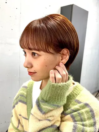 ショート カラー ヘアアレンジ 🎀暖色カラー🎀 ♡yurika♡のヘアスタイル