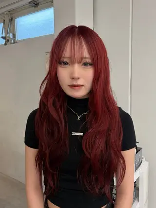 ロング カラー ヘアアレンジ ダブルカラー 小島千夏のヘアスタイル