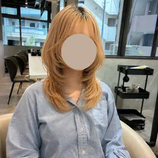 ミディアム カラー ヘアアレンジ 髪質改善/透明感 カラー/吉田光佑のヘアスタイル
