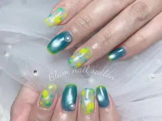 ネイル エツメ💅 長さだし🎀デザインのネイルデザイン