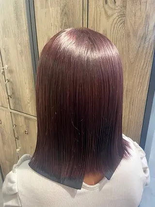 ミディアム カラー ✨髪質改善カラー✨ ストレート☔脇田のヘアスタイル