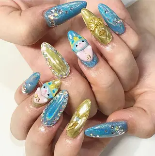 ネイル 渋谷／チップ長さ出し 👑アプレgel-xのネイルデザイン