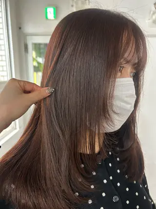 ロング カラー maho/垢抜け カラーパーマのヘアスタイル