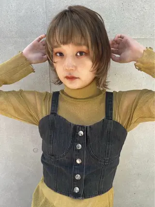 ショート 﨑山莉里香🎀 カラーモデル募集のヘアスタイル