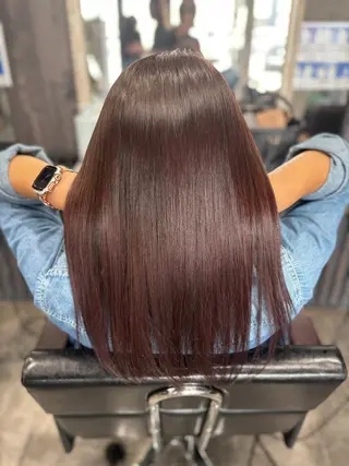 セミロング 安田 恵のヘアスタイル
