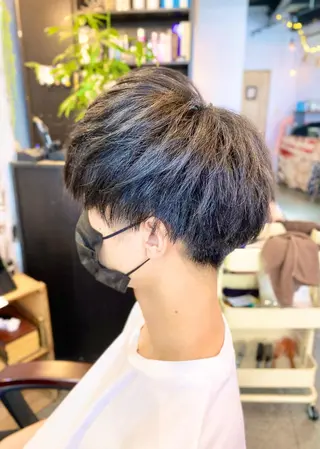 ミディアム メンズ 元住吉プランツヘアー ☘️まるやま☘️のヘアスタイル