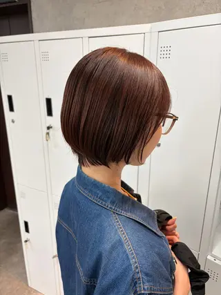 ショート カラー ☘️上村 ☘️髪質 改善/透明感カラーのヘアスタイル