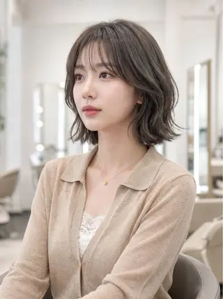 ショート カラー 韓国レイヤーカット× 髪質改善ラビマーニのヘアスタイル