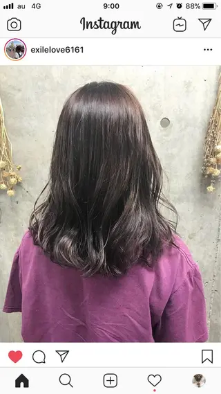 セミロング カラー ヘアアレンジ Satsuki ✂︎♡のヘアスタイル