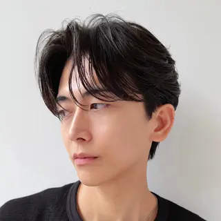 ミディアム パーマ メンズ ニュアンスパーマ/ 曲がる縮毛矯正/平木のヘアスタイル