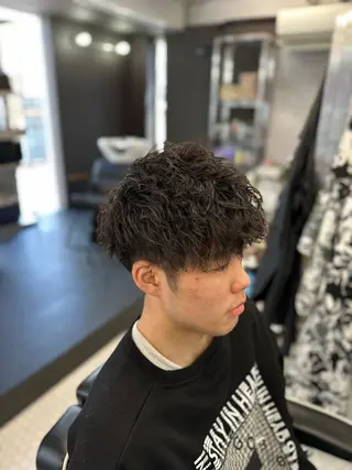 パーマ メンズ ミディアム メンズ専門美容室 /久徳大輝のヘアスタイル