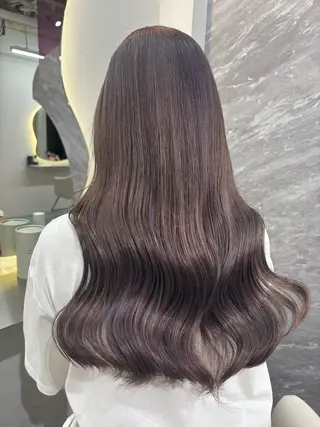 ロング カラー パーマ ヘアアレンジ 🤍韓国風レイヤー/ 艶髪🤍鳥越美羽のヘアスタイル