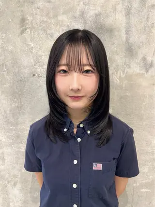 ミディアム 🌞レイヤー×カラー 前川那津美🌞のヘアスタイル