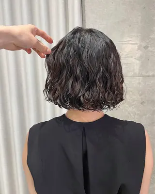 ショート パーマ ボブパーマコテ巻き風 パーマNo1深江秀平のヘアスタイル
