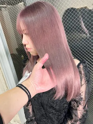 セミロング カラー ヘアアレンジ lani ブリーチ /ダブルカラーのヘアスタイル