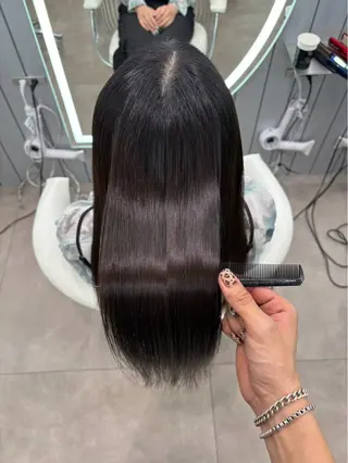 ロング 大宮 韓国系 ワンカラー 二響のヘアスタイル