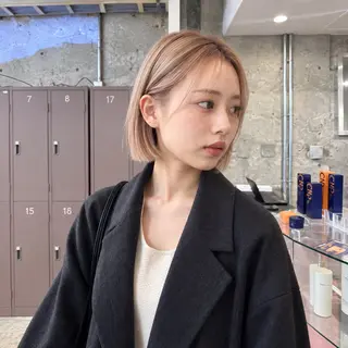 ミディアム カラー 岡本康平/ダブル カラー/レイヤーのヘアスタイル