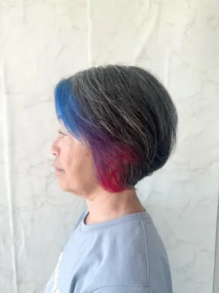 ショート カラー 福本 ルミのヘアスタイル
