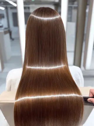 ロング 絶対綺麗な暖色カラー 🎯あります✨増渕✨のヘアスタイル