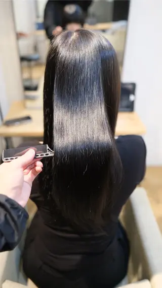 ロング れん/大阪美容室 縮毛矯正/髪質改善のヘアスタイル