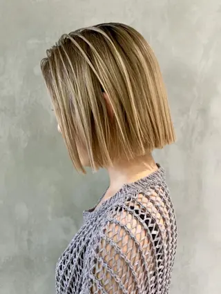 ミディアム カラー パーマ ヘアアレンジ ITbyALBUM 中野店のヘアスタイル