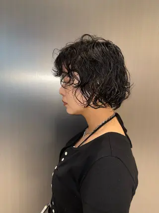 ショート パーマ 吉武 茂暉のヘアスタイル