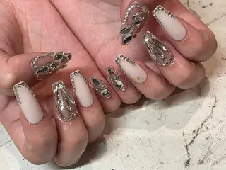 ネイル 韓国/ワンホン/長さ 出しつけ放題🎀のネイルデザイン