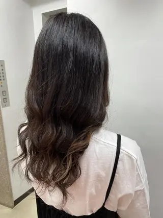 ロング カラー ヘアアレンジ 縮毛矯正/髪質改善/ ブリーチ毛/木元渓太のヘアスタイル
