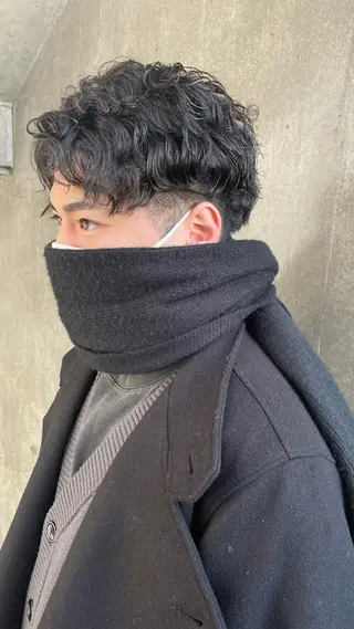 パーマ メンズ もりたみかこ 美容師お休み中のヘアスタイル